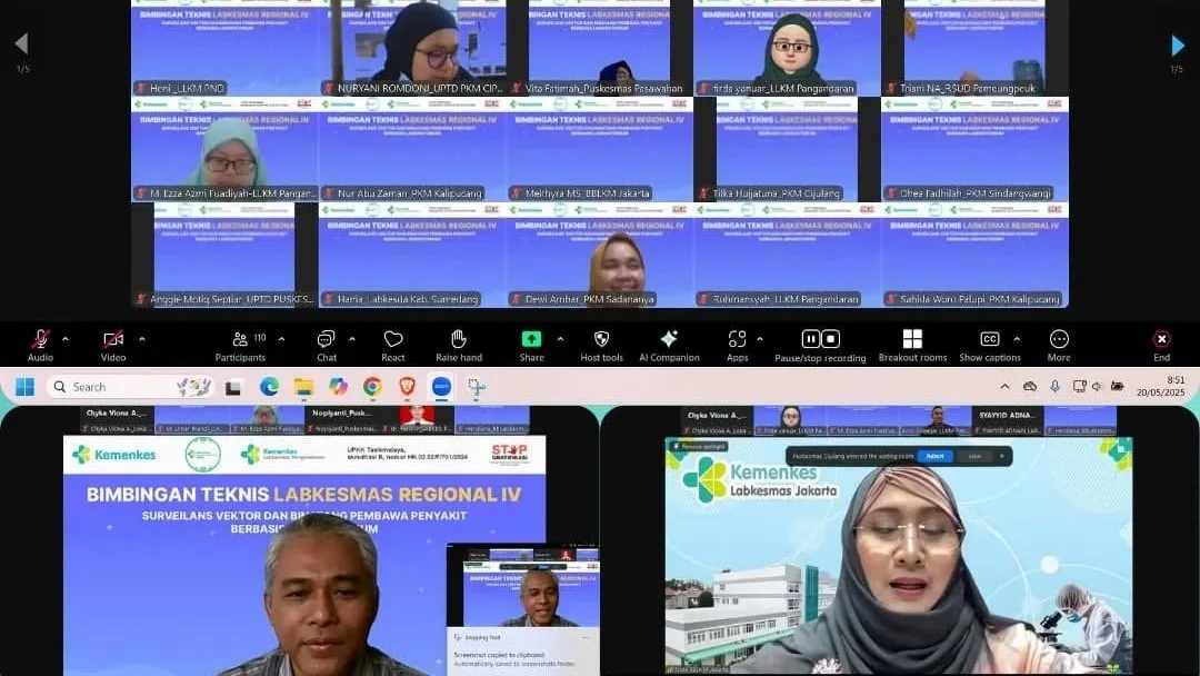 Bimbingan Teknis Labkesmas Regional IV Identifikasi Vektor dan Binatang Pembawa Penyakit I: Nyamuk, Lalat dan Lipas