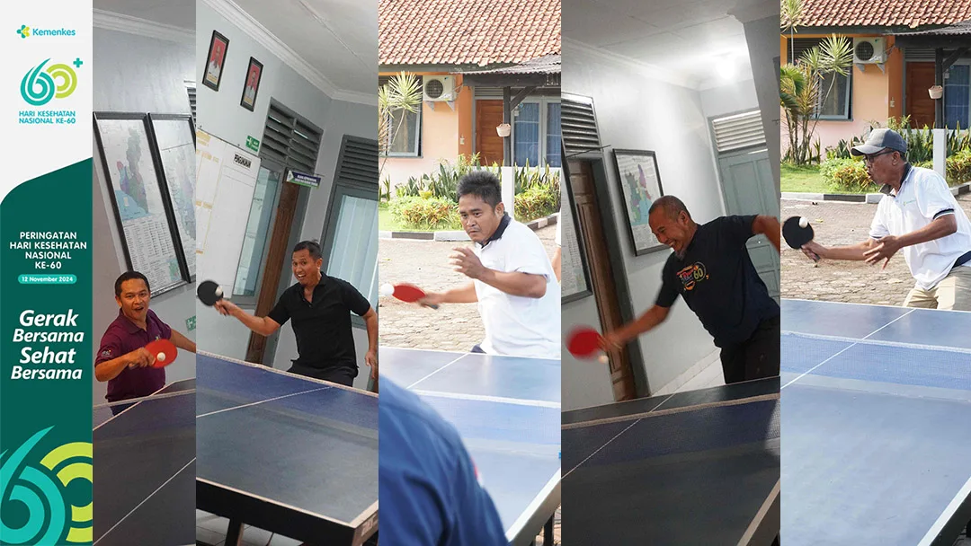 Pertandingan Tenis Meja Meriahkan HKN ke-60 Tahun 2024 di Labkesmas Pangandaran